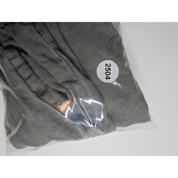 Poetry Linen Balloon Barrel Pants Green Size 14 Cropped Lagenlook Boho - Picture 11 of 11